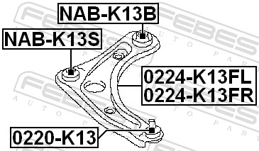 Febest Draagarm 0224-K13FL