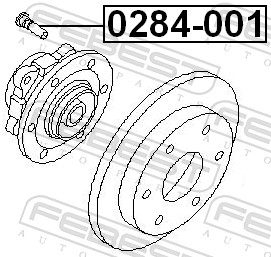 Febest Wielbout/moer 0284-001