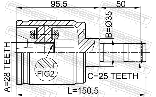 Febest Homokineet reparatieset 0311-LOGRH