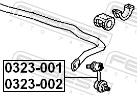 Febest Stabilisatorstang 0323-002