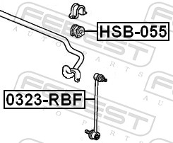 Febest Stabilisatorstang 0323-RBF