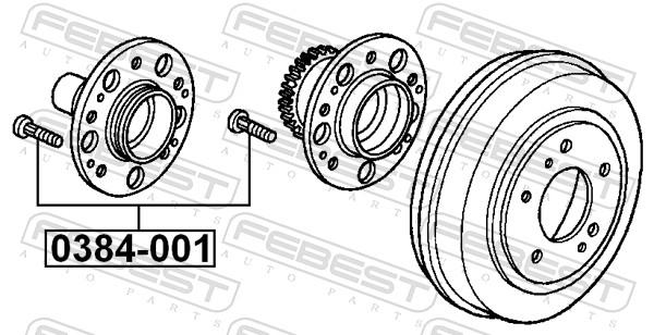 Febest Wielbout/moer 0384-001