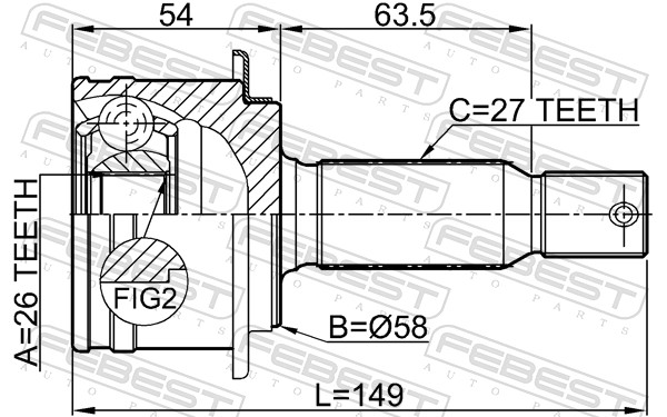 Febest Homokineet reparatieset 0410-CWRR