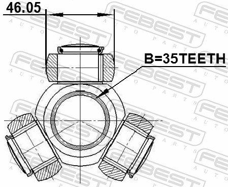 Febest Tripode 0416-CW5