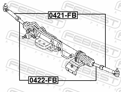 Febest Axiaal gewricht / spoorstang 0422-FB