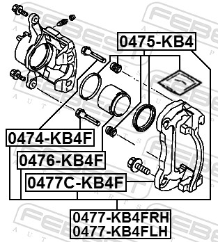 Febest Remklauwhouderset 0477C-KB4F