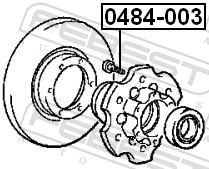Febest Wielbout/moer 0484-003