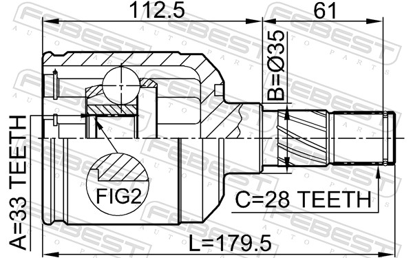 Febest Homokineet reparatieset 0511-M6ATLH