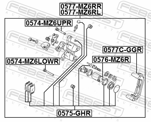 Febest Remklauwhouderset 0577C-GGR