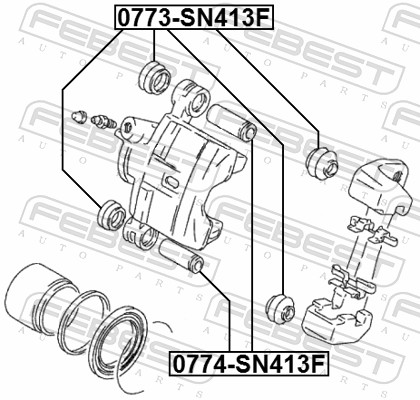 Febest Ashoes, remklauwgeleiding 0773-SN413F