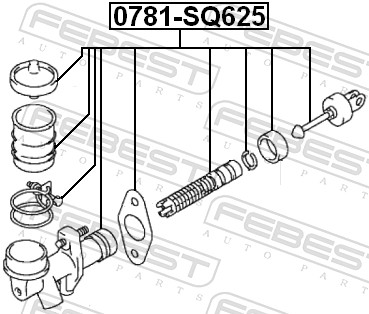 Febest Hoofdkoppelingscilinder 0781-SQ625