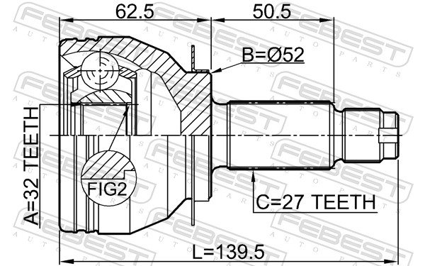 Febest Homokineet reparatieset 0810-B13MT