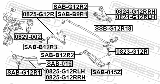 Febest Draagarm 0825-G12R