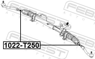 Febest Axiaal gewricht / spoorstang 1022-T250