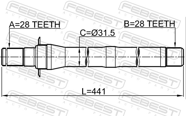 Febest Aandrijfas 1212-IX35MT6