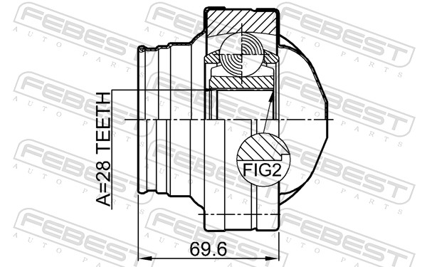 Febest Homokineet reparatieset 1611-639