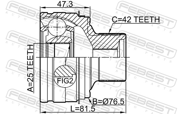 Febest Homokineet reparatieset 1710-A4