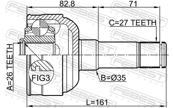 Febest Homokineet reparatieset 1811-A20DRH