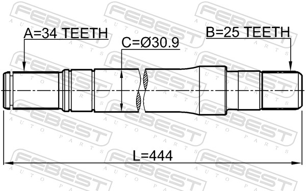 Febest Aandrijfas 1812-A17DTRH