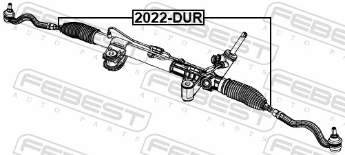 Febest Axiaal gewricht / spoorstang 2022-DUR