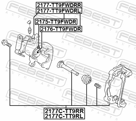 Febest Remklauwhouderset 2177C-TT9RL