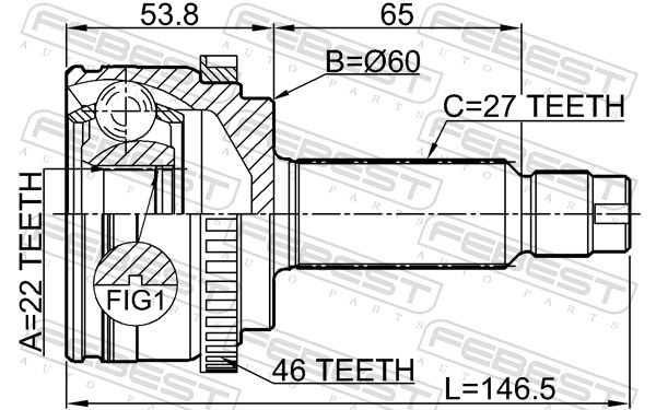 Febest Homokineet reparatieset 2210-SOULA46