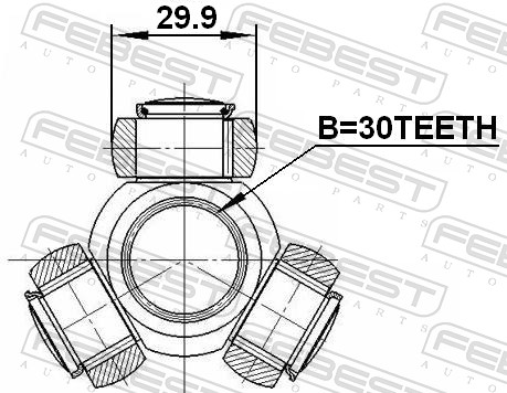 Febest Tripode 2416-MEG