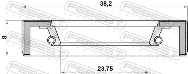 Febest Afdichting 95FBY-26380808X