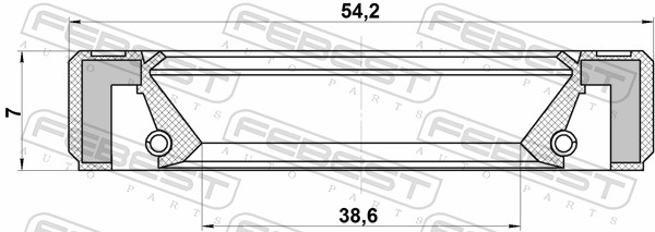 Febest Differentieel keerring 95GBY-40540707L