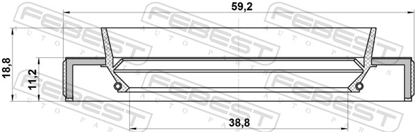 Febest Afdichting 95HBS-40591119R