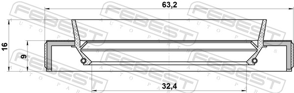 Febest Afdichting 95HBY-34630915L