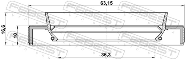 Febest Afdichting 95HBY-38631017C