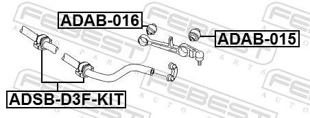 Febest Stabilisatorstang bevestigingset ADSB-D3F-KIT