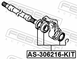 Febest Aandrijfas AS-306216-KIT