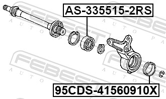 Febest Aandrijfas AS-335515-2RS