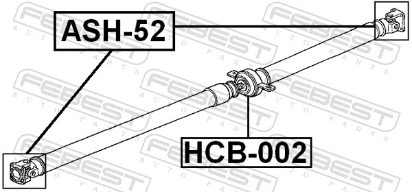 Febest Rubber askoppeling / Hardyschijf ASH-52