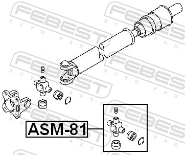 Febest Rubber askoppeling / Hardyschijf ASM-81