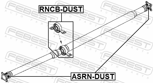 Febest Rubber askoppeling / Hardyschijf ASRN-DUST