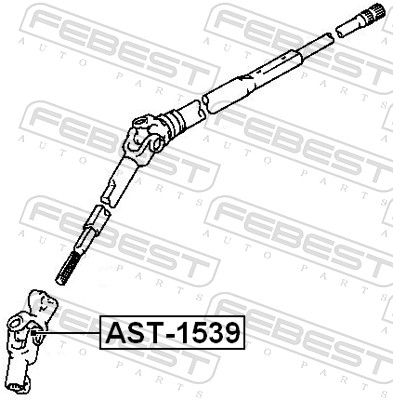 Febest Rubber askoppeling / Hardyschijf AST-1539