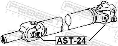 Febest Rubber askoppeling / Hardyschijf AST-24