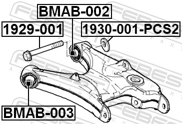 Febest Draagarm-/ reactiearm lager BMAB-003