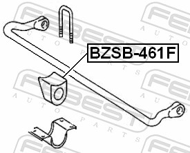 Febest Stabilisatorstang rubber BZSB-461F