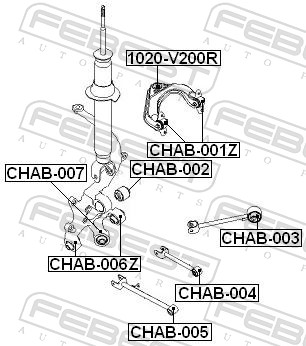 Febest Draagarm-/ reactiearm lager CHAB-001Z