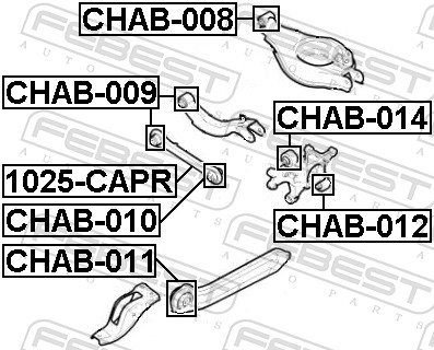 Febest Draagarm-/ reactiearm lager CHAB-009