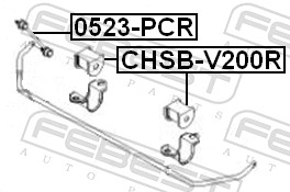 Febest Stabilisatorstang rubber CHSB-V200R