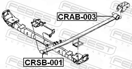 Febest Bladveerlagerbus CRAB-003