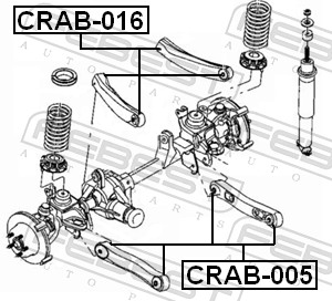 Febest Draagarm-/ reactiearm lager CRAB-016