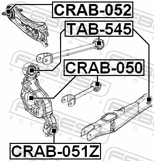 Febest Draagarm-/ reactiearm lager CRAB-051Z