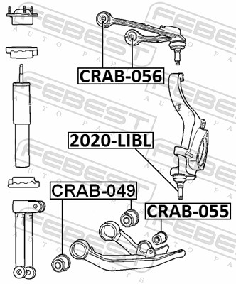 Febest Draagarm-/ reactiearm lager CRAB-055