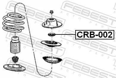 Febest Veerpootlager & rubber CRB-002